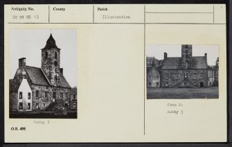 Culross, Sandhaven, Town House, NS98NE 13, Ordnance Survey index card, Recto