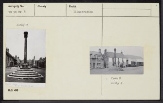Kincardine On Forth, High Street, Market Cross, NS98NW 8, Ordnance Survey index card, Recto