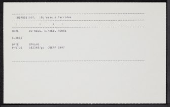 Bo'Ness, Kinneil House, NS98SE 7, Ordnance Survey index card, Recto