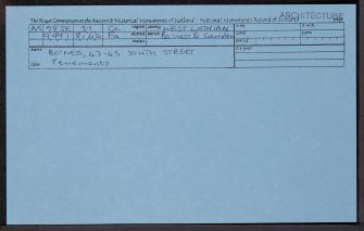 Bo'Ness, 43-45 South Street, NS98SE 37, Ordnance Survey index card, Recto
