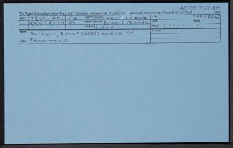 Bo'Ness, 37-43 North Street, NS98SE 46, Ordnance Survey index card, Recto