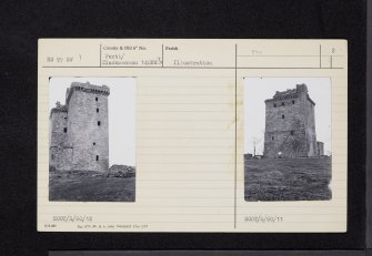 Clackmannan Tower, NS99SW 1, Ordnance Survey index card, page number 2, Recto