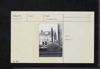 Clackmannan, Main Street, Mercat Cross, NS99SW 3, Ordnance Survey index card, Recto