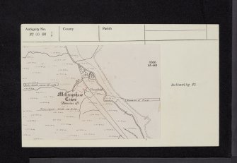 Mellingshaw Tower, NT00NW 1, Ordnance Survey index card, Recto