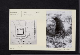 Auchen Castle, NT00SE 3, Ordnance Survey index card, page number 1, Recto
