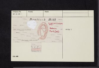 Beattock Hill, NT00SE 5, Ordnance Survey index card, Recto