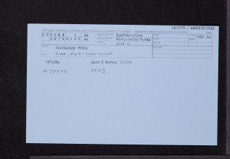 Kinnelhead Tower, NT00SW 1, Ordnance Survey index card, Recto
