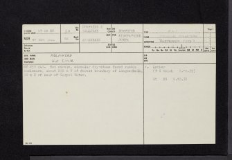 Holmhead, NT00SW 20, Ordnance Survey index card, page number 1, Recto