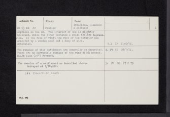Hartree Hills, NT03NE 23, Ordnance Survey index card, page number 2, Verso