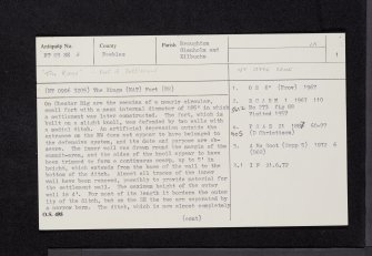 Chester Rig, Cardon, NT03SE 2, Ordnance Survey index card, page number 1, Recto