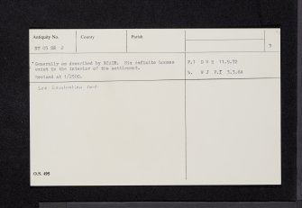 Chester Rig, Cardon, NT03SE 2, Ordnance Survey index card, page number 3, Recto