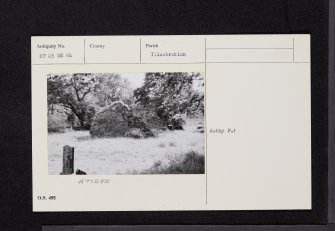 Kilbucho, Old Parish Church And Graveyard, NT03SE 12, Ordnance Survey index card, Recto