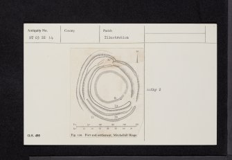 Mitchelhill Rings, NT03SE 14, Ordnance Survey index card, Recto