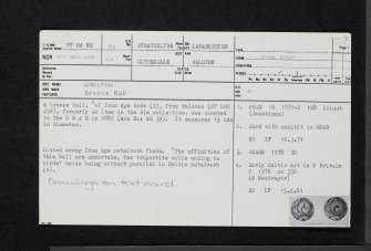 Walston, NT04NE 10, Ordnance Survey index card, page number 1, Recto