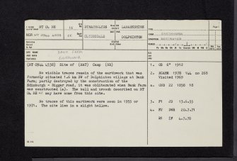 Bank Farm, NT04NE 16, Ordnance Survey index card, page number 1, Recto