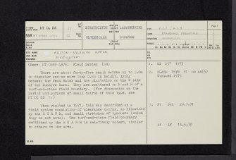 Easton-Medwin Water, NT04NE 21, Ordnance Survey index card, page number 1, Recto