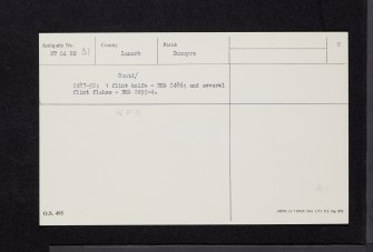 Dunsyre, NT04NE 31, Ordnance Survey index card, page number 2, Recto