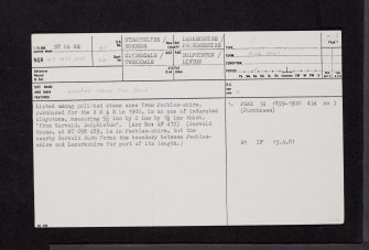 Garvald, NT04NE 45, Ordnance Survey index card, page number 1, Recto