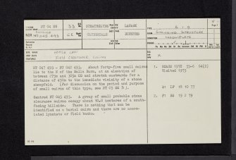 Horse Law, NT04NW 33, Ordnance Survey index card, page number 1, Recto