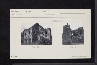 High House Of Edmonston, NT04SE 6, Ordnance Survey index card, Recto