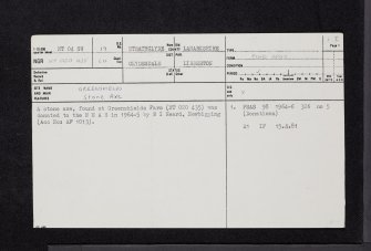 Greenshields, NT04SW 19, Ordnance Survey index card, page number 1, Recto