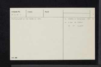 West Colzium, NT05NE 2, Ordnance Survey index card, page number 2, Recto