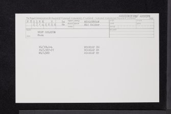 West Colzium, NT05NE 2, Ordnance Survey index card, Recto