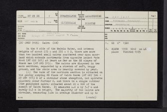 Easton-Medwin Water, NT05SE 3, Ordnance Survey index card, page number 1, Recto