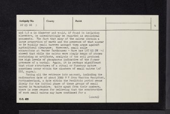 Easton-Medwin Water, NT05SE 3, Ordnance Survey index card, page number 4, Verso