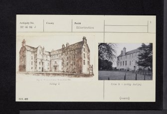 Calder House, NT06NE 2, Ordnance Survey index card, page number 1, Recto
