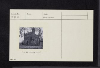 Murieston Castle, NT06SE 1, Ordnance Survey index card, Recto