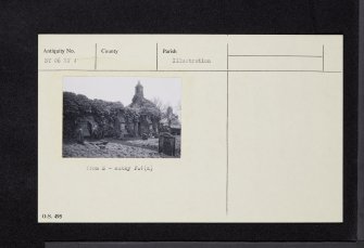 West Calder , Old Parish Church And Graveyard, NT06SW 1, Ordnance Survey index card, Recto