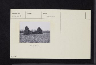 Kirkliston, Old Auldcathie Kirk, NT07NE 6, Ordnance Survey index card, Recto