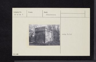 Houstoun House, Dovecot, NT07SE 3, Ordnance Survey index card, Recto