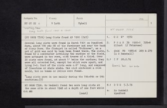 Wyndford Farm, NT07SE 6, Ordnance Survey index card, page number 1, Recto