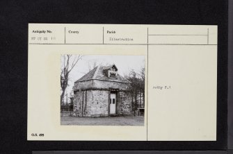 Binny House, Dovecot, NT07SE 15, Ordnance Survey index card, Recto