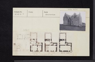 Ochiltree Castle And Boundary Wall, NT07SW 1, Ordnance Survey index card, Recto
