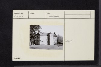 Dunfermline, Pittencrieff Park, Pittencrieff House, NT08NE 6, Ordnance Survey index card, Recto