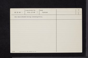 Carneil Hill, NT08NW 2, Ordnance Survey index card, page number 2, Verso