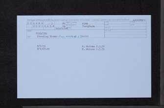 Tuilyies, NT08NW 3, Ordnance Survey index card, Recto