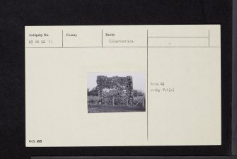 Blackness Castle, Dovecot, NT08SE 11, Ordnance Survey index card, Recto