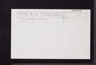 Bo'Ness, 36 Braehead, The Tower, NT08SW 83, Ordnance Survey index card, Recto