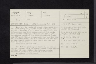 Dumglow, NT09NE 2, Ordnance Survey index card, Recto