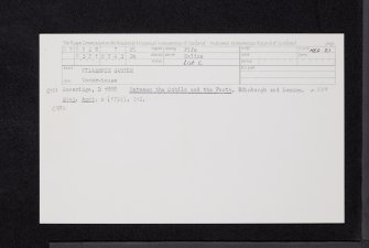 Killernie Castle, NT09SW 7, Ordnance Survey index card, Recto