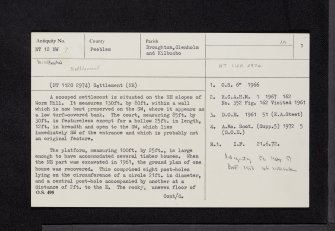 Mossfennan, NT12NW 7, Ordnance Survey index card, page number 1, Recto