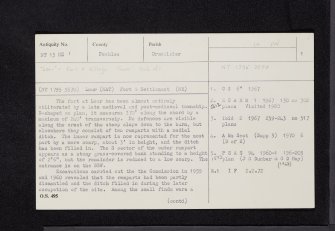 Lour, NT13NE 1, Ordnance Survey index card, page number 1, Recto
