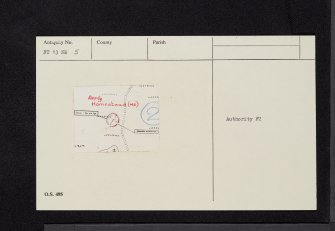 Hammer Knowe, NT13NE 5, Ordnance Survey index card, Recto