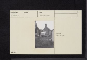 Broughton, Old Parish Church And St Llolan's Cell, NT13NW 4, Ordnance Survey index card, Recto