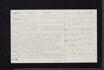 Drumelzier, NT13SW 12, Ordnance Survey index card, page number 1, Recto