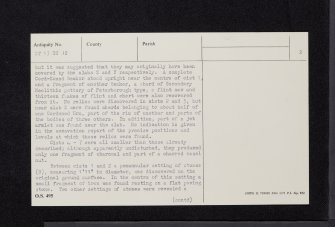 Drumelzier, NT13SW 12, Ordnance Survey index card, page number 2, Verso